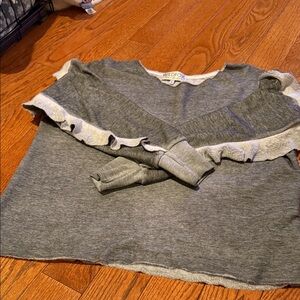Wildfox ruffle sleeve sweatshirt